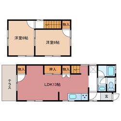 八町3丁目堀借家(北側)の物件間取画像